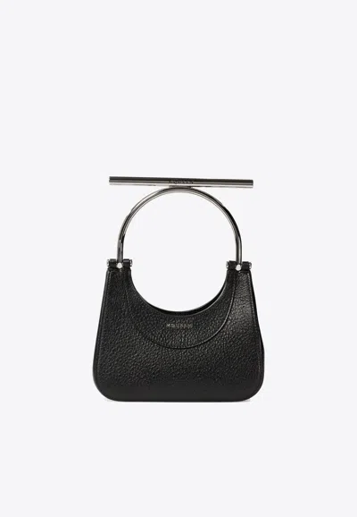 Alexander Mcqueen Mini Cross-bar Top Handle Bag In Black