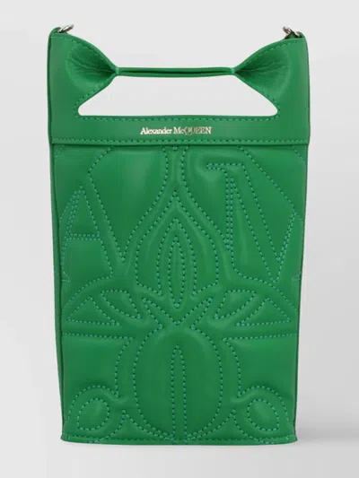 Alexander Mcqueen Mini Crossbody Bag Featuring Bow Detail In Green