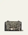 Alexander Mcqueen Mini Crystal Beaded Satchel Shoulder Bag In Multi