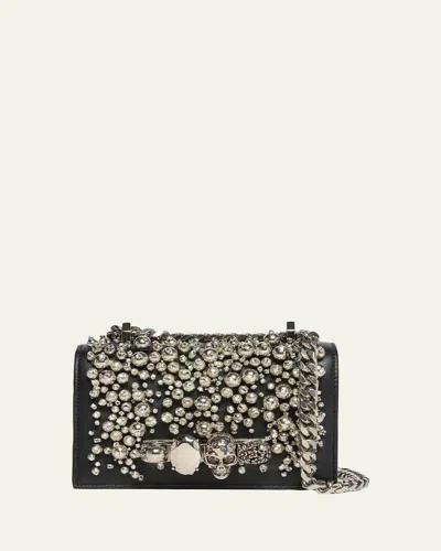 Alexander Mcqueen Mini Crystal Beaded Satchel Shoulder Bag In Multi