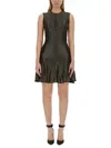 Alexander Mcqueen Mini Dress In Brown