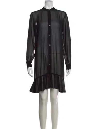 Pre-owned Alexander Mcqueen Mini Dress In Black