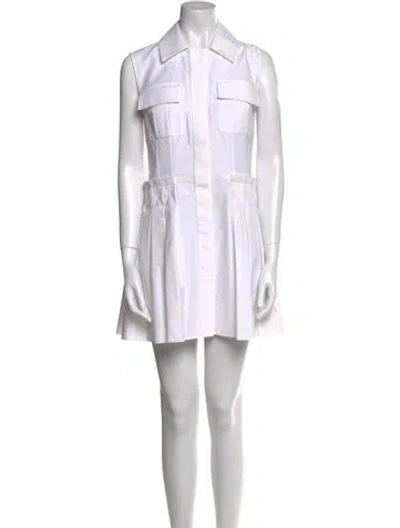 Pre-owned Alexander Mcqueen Mini Dress In White