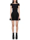 Alexander Mcqueen Alexander Mc Queen Mini Dress With Bare Shoulders In Black