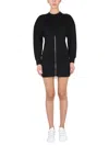 Alexander Mcqueen Alexander Mc Queen Mini Dress With Cocoon Sleeves In Black