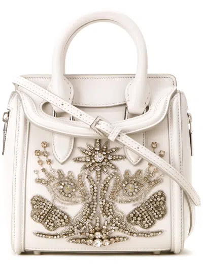 Alexander Mcqueen Mini 'heroine' Tote In White
