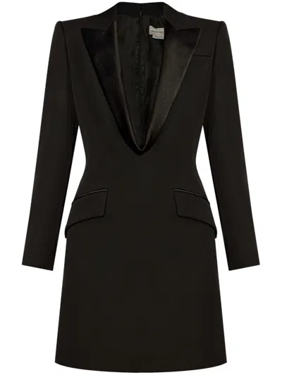 Alexander Mcqueen Mini Jacket Dress Clothing In Black