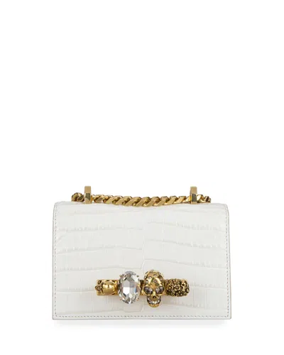 ALEXANDER MCQUEEN MINI JEWELED SATCHEL BAG,PROD233860129