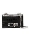 Alexander Mcqueen Mini Jewelled Satchel In Black