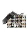 Alexander Mcqueen Woman Multicolor Tweed Skull Shoulder Bag In Black