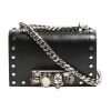 Alexander Mcqueen Mini Jewelled Satchel In Black