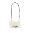 Alexander Mcqueen Jewelled Satchel Shoulder Clutch In White