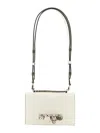 Alexander Mcqueen Jewelled Satchel Shoulder Clutch In Beige