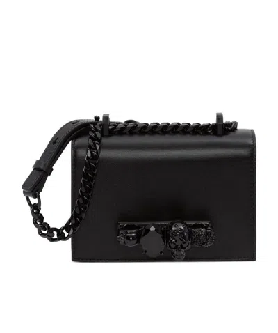 Alexander Mcqueen Mini Jewelled Satchel Crossbody Bag