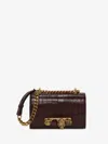Alexander Mcqueen Mini Jewelled Satchel In Madder