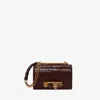 Alexander Mcqueen Mini Jewelled Satchel In Madder