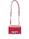 Alexander Mcqueen Skull-motif Leather Shoulder Bag In Red