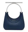 Alexander Mcqueen Mini Lambskin T-bar Top-handle Bag In Blue