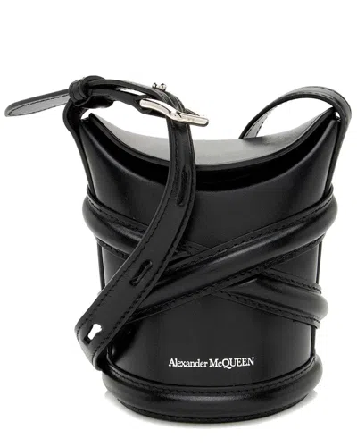Alexander Mcqueen Mini Leather Bucket Bag