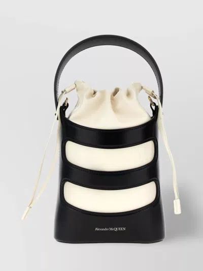 Alexander Mcqueen Mini Leather Bucket Bag