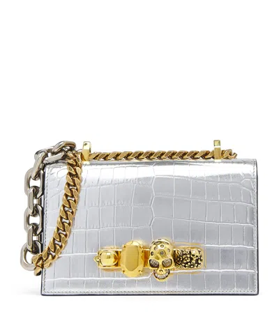 Alexander Mcqueen Mini Leather Jewelled Satchel