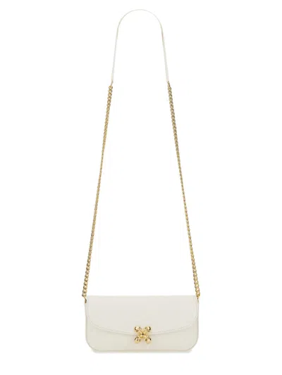 Alexander Mcqueen Mini Leather Skin Crossbody Handbag In White