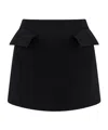 Shop Alexander Mcqueen Pocket-detail Mini Skirt In Black