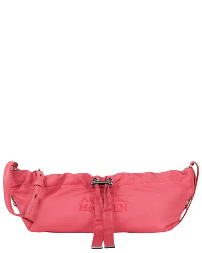 Alexander Mcqueen Mini Nylon Shoulder Bag In Orange
