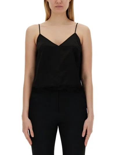 Alexander Mcqueen Alexander Mc Queen Top With Thin Straps In Black