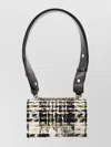 Alexander Mcqueen Mini Satchel Bag Tweed Chain Detail In Multi