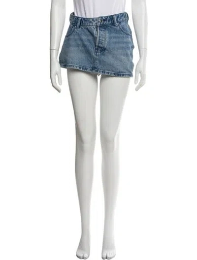 Pre-owned Alexander Mcqueen Mini Skirt In Blue