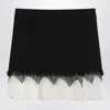 Alexander Mcqueen Mcqueen Cobweb Lace Wool Gabardine Miniskirt