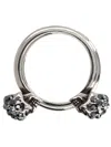Alexander Mcqueen Mini Skull Anello Ring In Silver