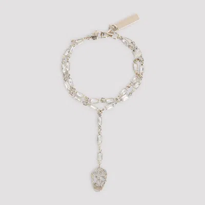 Alexander Mcqueen Mini Skull Bracelet In Silver