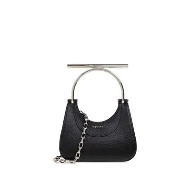 Alexander Mcqueen Mini T-bar Bag In Black