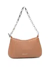 Alexander Mcqueen Mini T-bar Chain-strap Shoulder Bag In Brown
