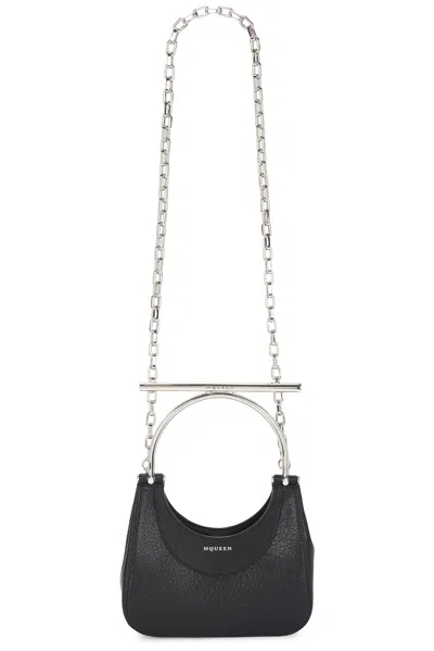 Alexander Mcqueen Mini T Bar Top Handle Bag In Black