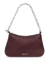 Alexander Mcqueen Mcqueen T-bar Mini Leather Shoulder Bag In Burgundy