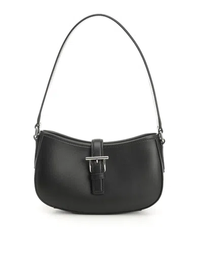 Alexander Mcqueen Mini T-buckle Shoulder Bag In Black