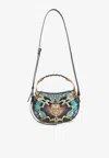 Alexander Mcqueen Mcqueen Mini Wishbone Snakeskin Embossed Leather Top Handle Bag In Multi