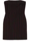 Alexander Mcqueen Minikleid Mit Nadelstreifen In Schwarz