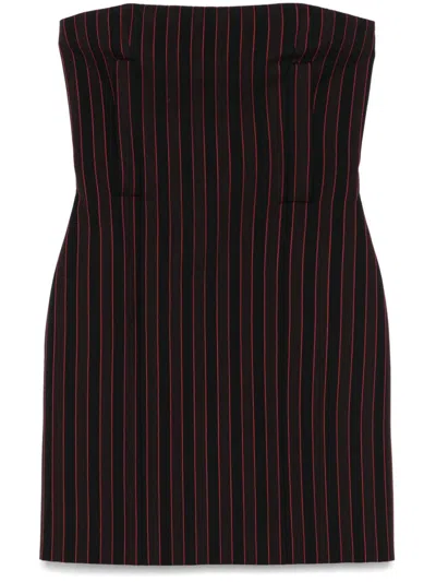 Alexander Mcqueen Minikleid Mit Nadelstreifen In Schwarz
