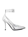 Alexander Mcqueen Mirror Metallic Pumps In Silver