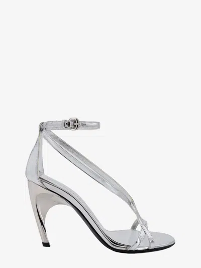ALEXANDER MCQUEEN MIRRORED LEATHER SANDALS