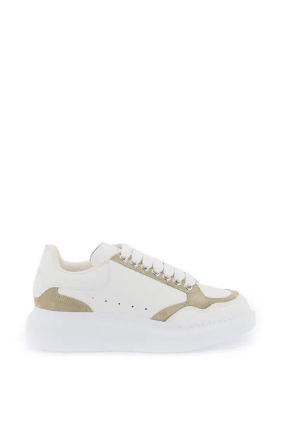 Alexander Mcqueen Chunky Low-top Sneakers With Suede Inserts For Women In White