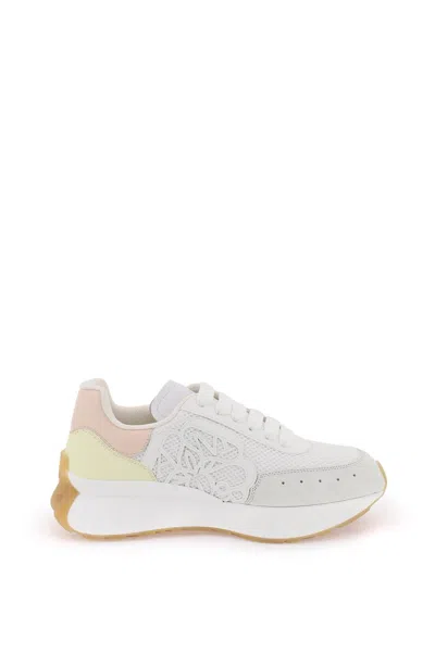 Alexander Mcqueen Chunky Sole Low-top Sneakers For Women In White