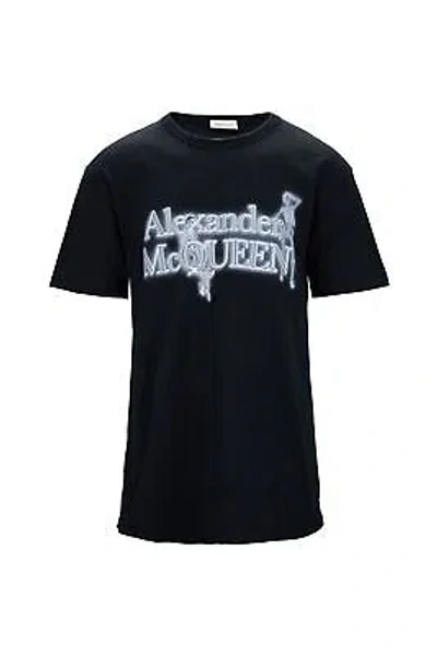 Pre-owned Alexander Mcqueen Mn0 750656 0901 T-shirt W4.rp1371 In Black