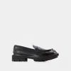 Alexander Mcqueen Oversize Flat Shoes -  -  Black - Leather In Black