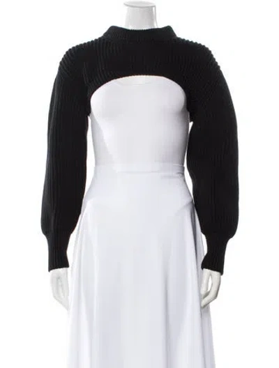 Pre-owned Alexander Mcqueen Mock Neck Sweater In Black