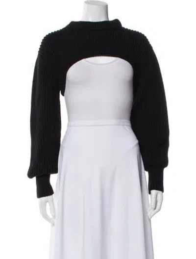 Pre-owned Alexander Mcqueen Mock Neck Sweater In Black